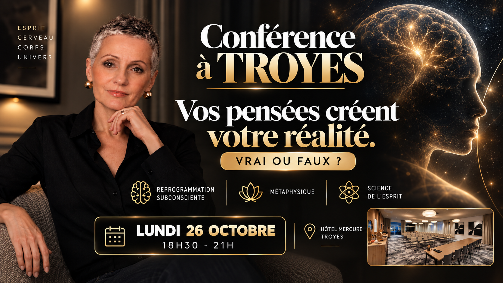 Affiche officielle de la conférence de Sophie Teixeira